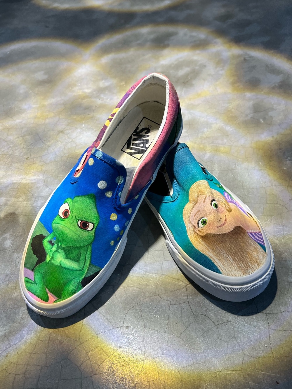 Tangled  Movie Character Vans Unique Hand Painted